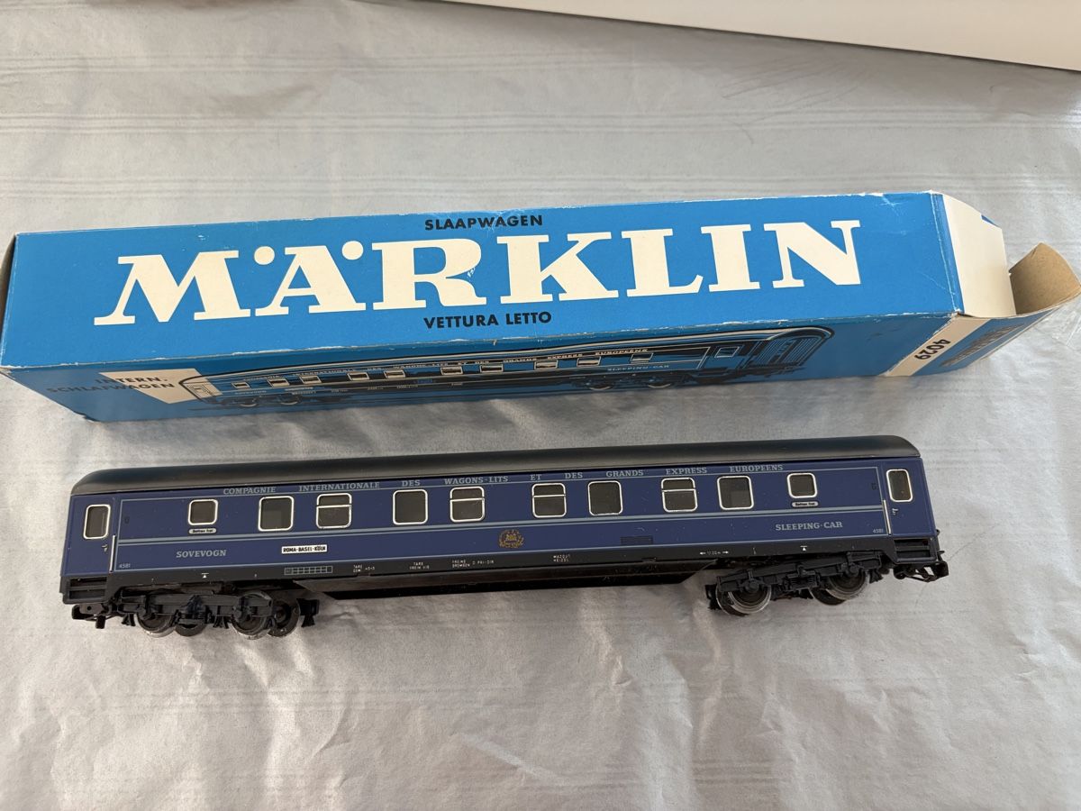 Märklin Modellini di ferrovie: Wagon voiture-lits Märklin 4029 – Usato da Echallens venduto da JAR69 1