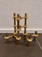 4x vintage BMF Nagel Kerzenständer aus Messing stapelbar