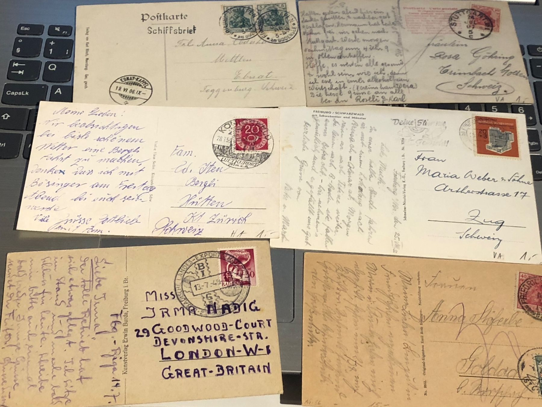 Cartoline postali: Lot mit 6 Ansichtskarten aus BADEN-Württemberg, teure Marken – Usato da Lufingen venduto da Rac0 5