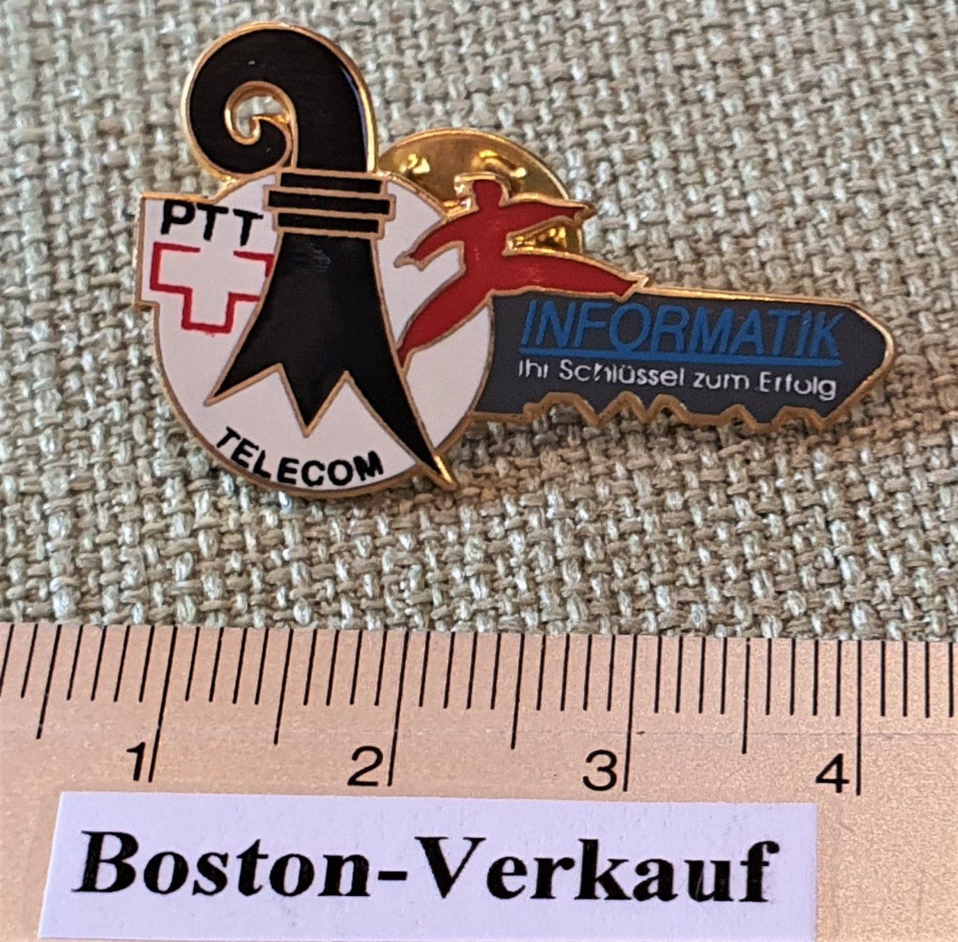 Placchette & Badge: A833 - PTT Basel Stab Telecom Informatik – Usato da Reinach BL venduto da Boston-Verkauf 1