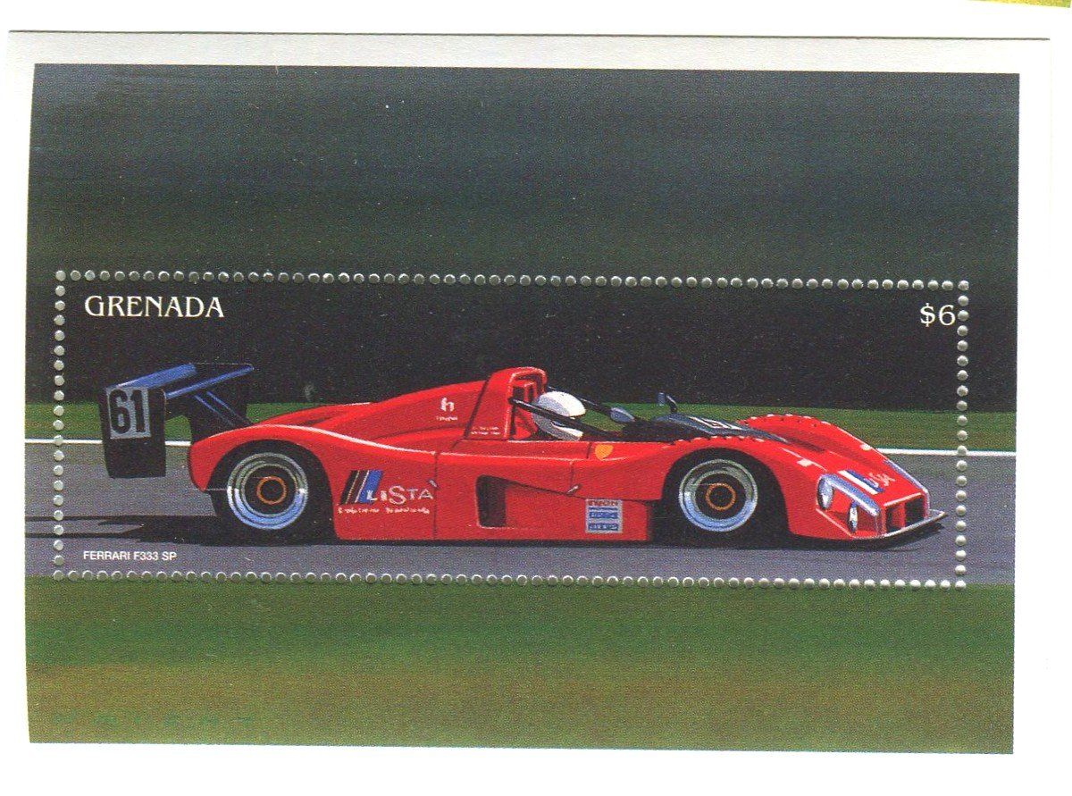 Alle Briefmarken: Block "Ferrari. Formel 1". Grenada. – Neu und originalverpackt aus Basel von Butsch5