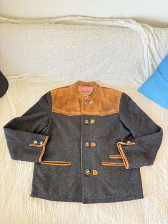 Schweizerische kulturelle Leder Jacke Neue