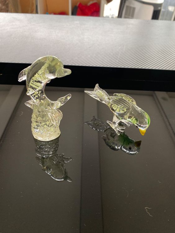 LOORGVEL Kristall Vogel Figur - Niedliche Glas Deko Für Wohnzimmer & Tisch In Grün