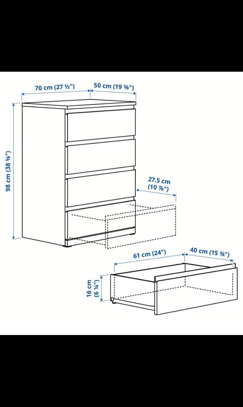 Ikea Fasciatoi & Accessori: Kommode mit 4 Schubladen, weiß,  – Usato da Lotzwil venduto da eva_8hbj 3