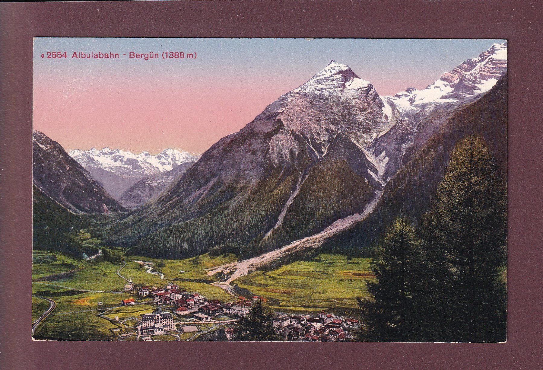 Cartoline postali: Albulabahn - BERGÜN – Usato da Pully venduto da nicecards