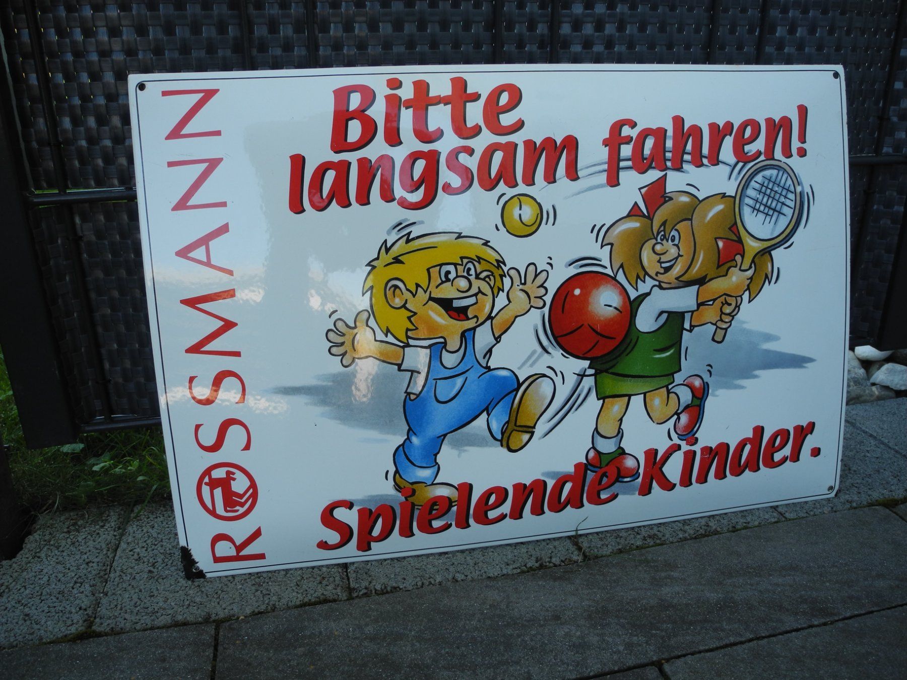 Insegne: BITTE LANGSAM FAHREN...EMAILSCHILD – Usato da Reinach AG venduto da Huckleberrysix 3