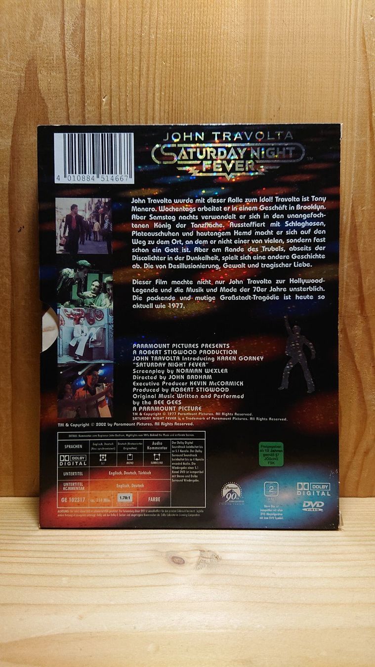 Tutti i DVDs: SATURDAY NIGHT FEVER DVD mit John Travolta – Usato da Wilderswil venduto da Exebub 1