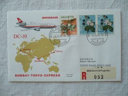 1974 SWISSAIR 1. Flug DC-10 Zürich - Tokyo