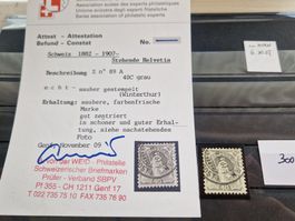 Stehende 89A, Attest, Top Stück, ab 1.-