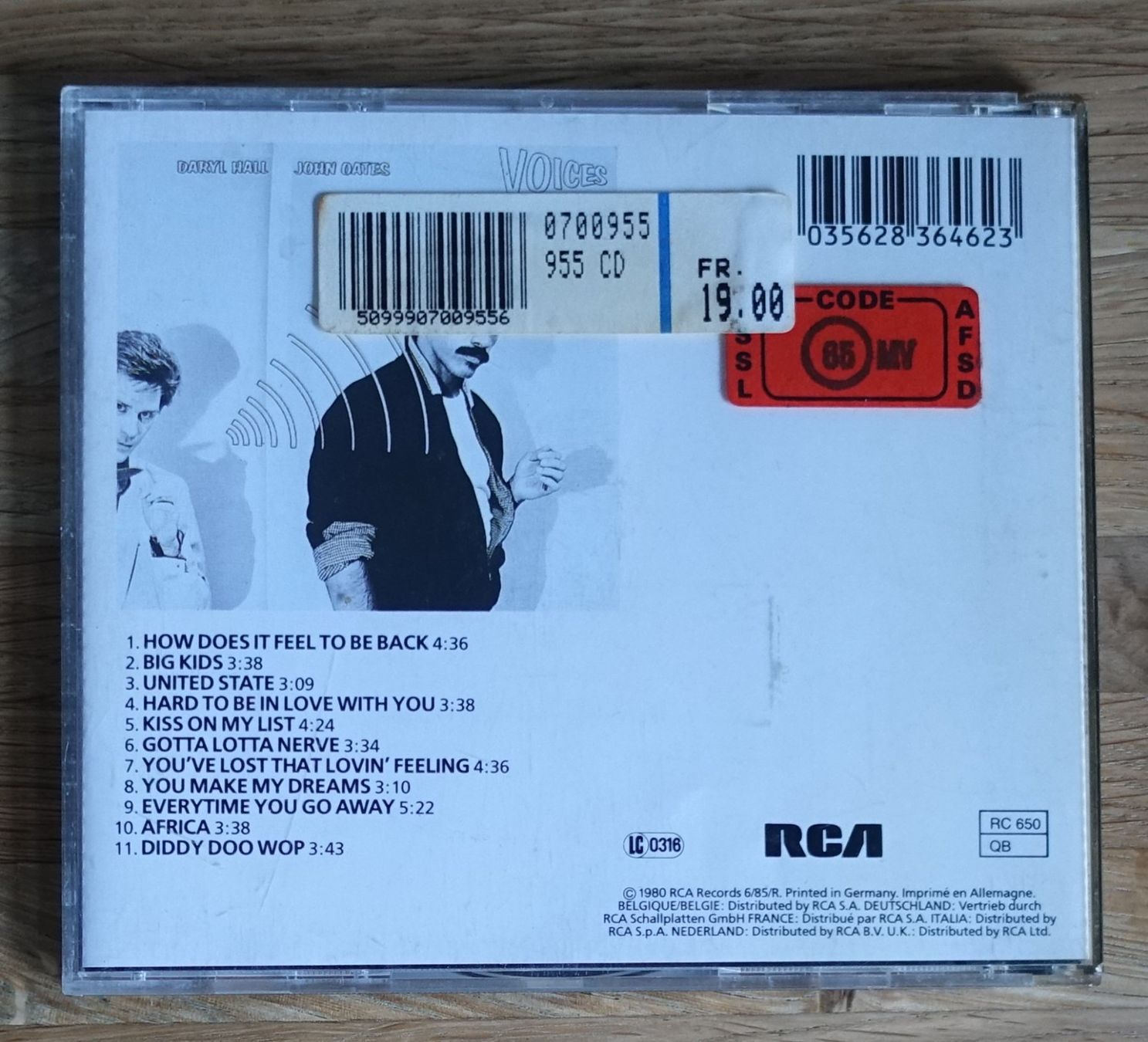 CDs: Daryl Hall & John Oates – Voices - D23 – Gebraucht aus Sessa von discoverymedia 1