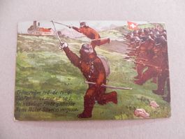 Karte Lustig Bären Jux Humor Armee Militär 1919