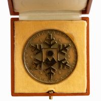 Militär Medaille Arosa 1952 Vierkampf AK III 3. Rang im Etui