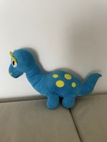 Plüschtier Dinosaurier blau mit gelben Punkten guter Zustand