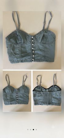 Débardeur court bleu taille XS
