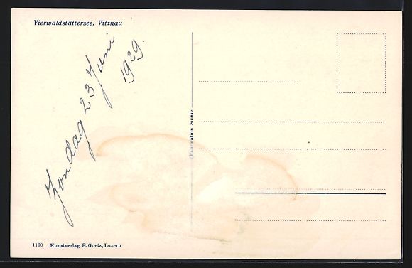 Cartoline postali: Vitznau /Vierwaldstättersee, Panorama m – Usato da Berlin venduto da bartko-reher 1