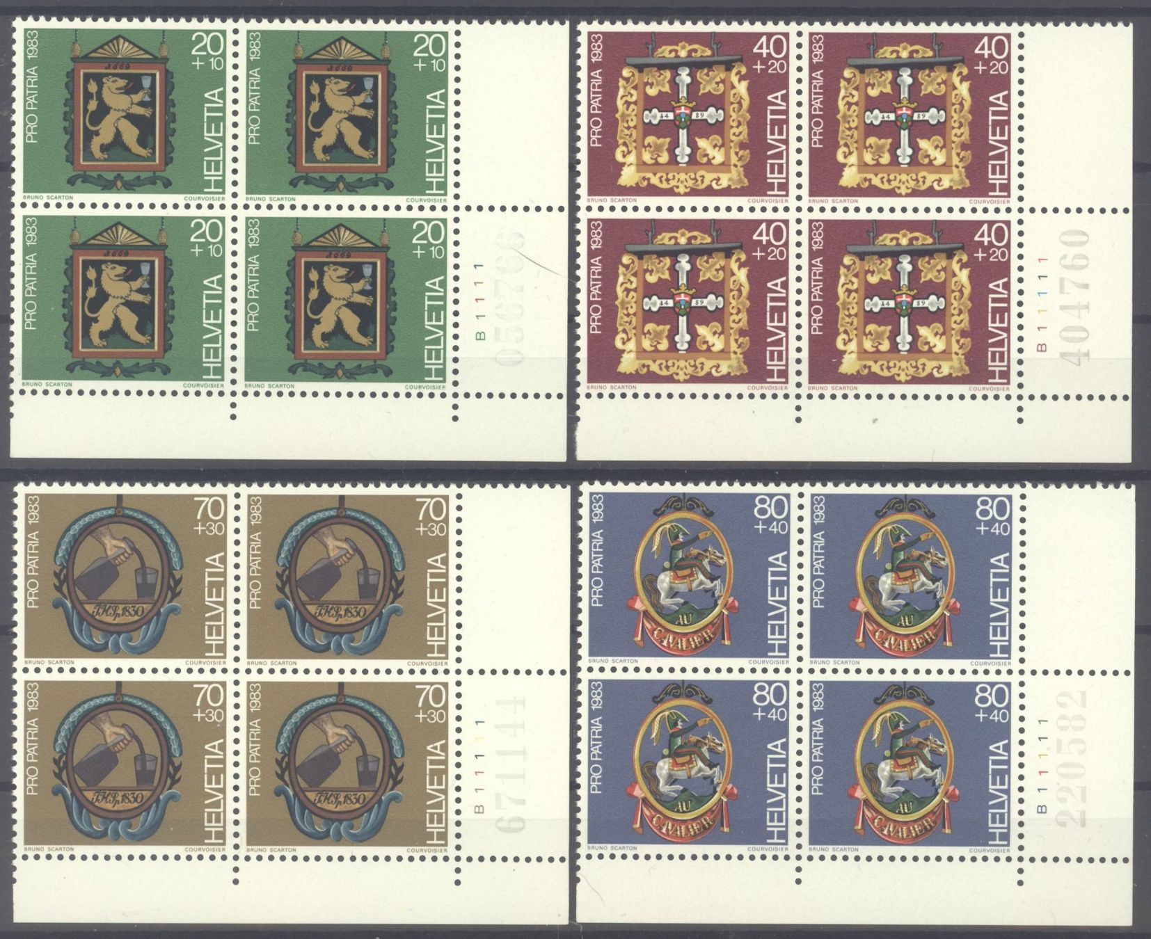 Tutti i francobolli: 1983, Pro Patria, Viererblöcke ** – Usato da Willisau venduto da Vollstempel