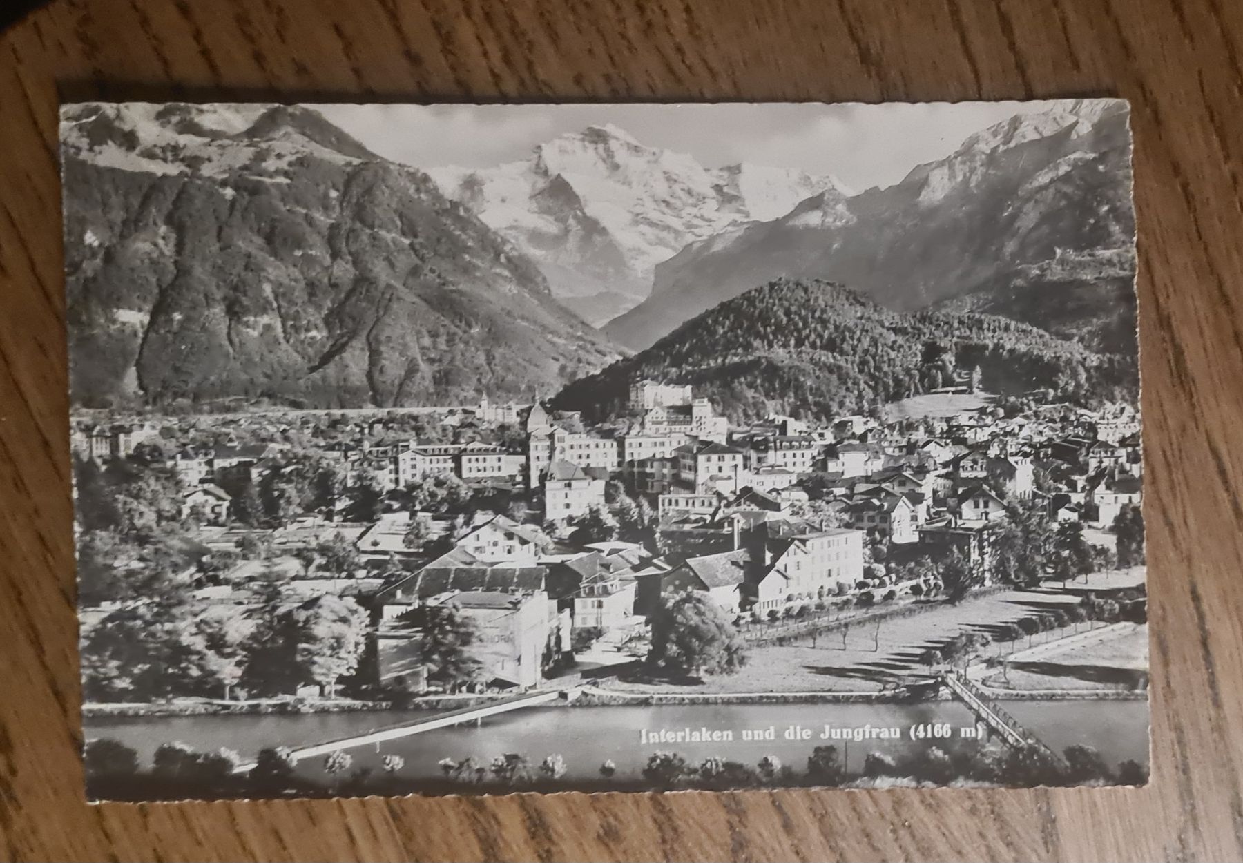 Ansichtskarten: Interlaken und die Jungfrau 1963 – Gebraucht aus Ebikon von Donar50
