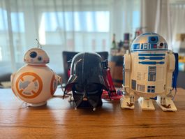 3 Star Wars Case Darth Vader, R2D2, BB-8, Disney Japan