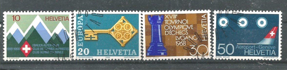 Alle Briefmarken: 1968 Schweiz – Gebraucht aus Trübbach von Sammer51