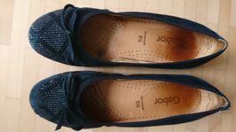 Ballerinas, schwarz, Wildleder