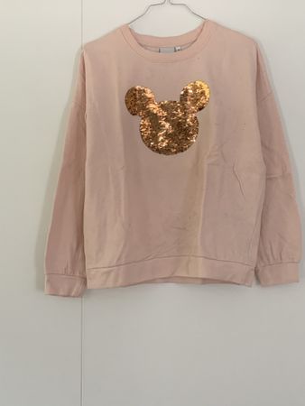 Sweatshirt pink Mickey Mouse sequin 
