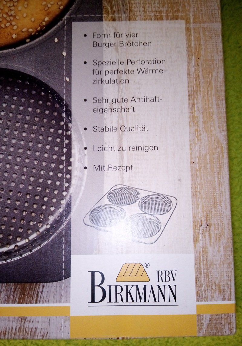 Teglie da forno: Birkmann Burger Brötchen Backform - 4er Burger-Buns-Form – Nuovo (secondo la descrizione) da Werdenberg venduto da EXA-Secondhand 3