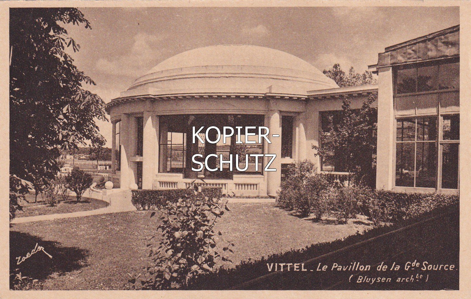 Ansichtskarten: Vittel - Le Pavillon de la Grande Source /bf – Gebraucht aus Hombrechtikon von Rudolf07