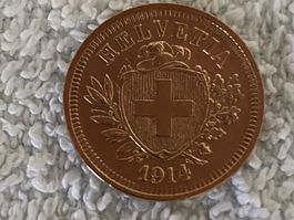 1 centime/Rappen 1914 abart