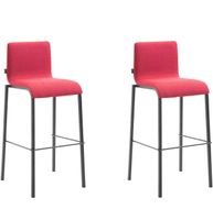 + CLP 2er-Set Barhocker Kado Mit Flachem Stoffsitz