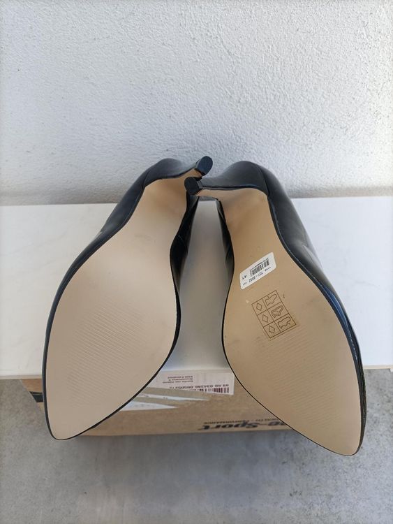 Escarpins Friponne - Simili Cuir Noir - Talons Hauts - Taille 37 - Occasion TB