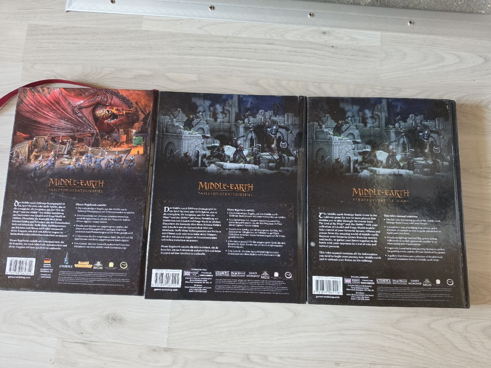 Libri: Middle-earth Herr der Ringe Regelwerke 3er-Set DE/EN – Usato da Tafers venduto da whereyogamesat 1