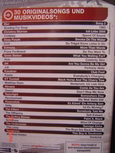 Sony Jeux: SINGSTAR  Rocks! -  Playstation 2 Deutsch – D'occasion à Pambio Noranco par Pol69 3