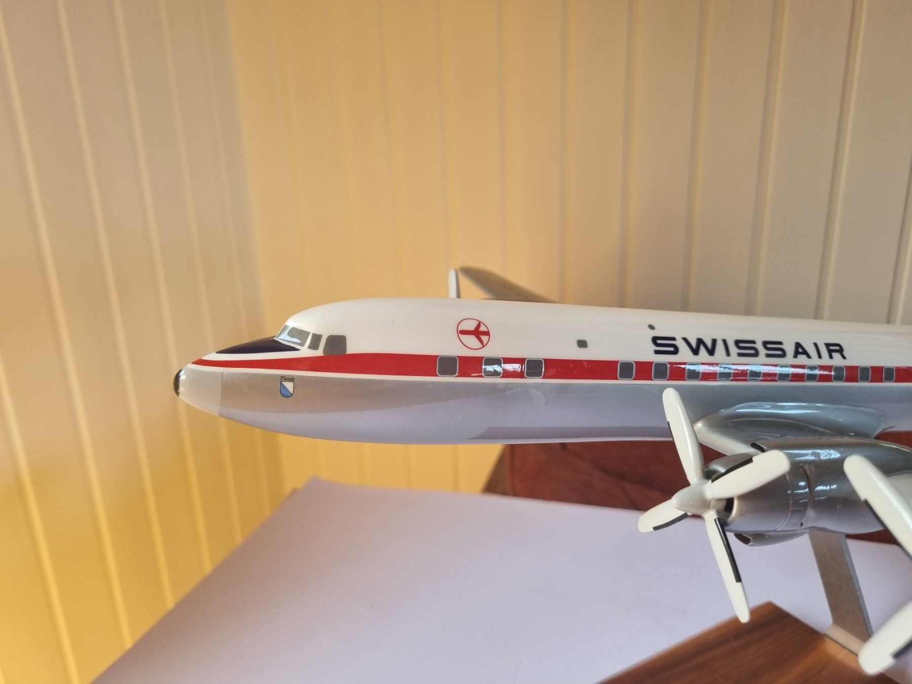 Swissair Kit di modellismo & Modellini statici: Swissair DC-7-C, 1/72, Atlantic Models – Usato da Choëx venduto da aru_vs6m 1