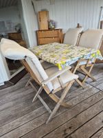 Gartenmöbel Set: Klapptisch & 4 Klappstühle, Teakholz!☀️!