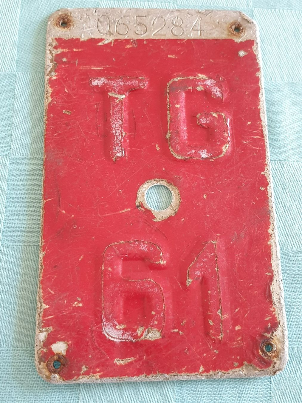 Schilder: Velonummer TG 61 – Gebraucht aus Mörschwil von spirspi