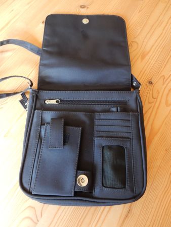 Alessandro Umhängetasche NEU dunkelblau viele Fächer Tasche