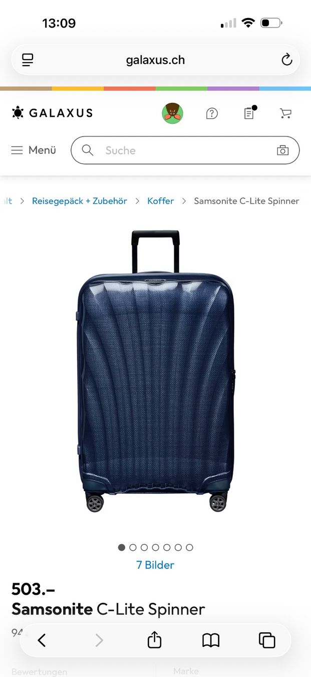 Samsonite Valigie: Samsonite C-Lite Koffer 75cm 2.5kg Blau – Usato da Zug venduto da MC2CC
