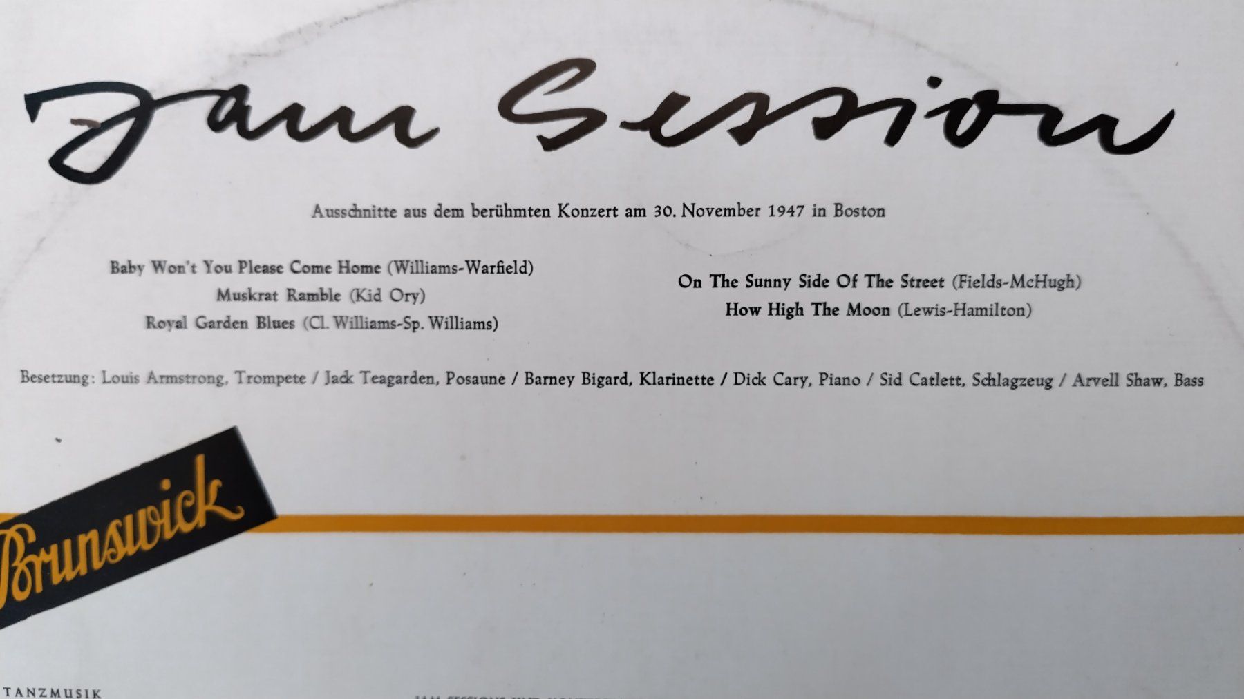 Dischi in vinile: Jam Session mit Louis Armstrong / 10Inch LP 1955 – Usato da Bellach venduto da JingleJerry 2