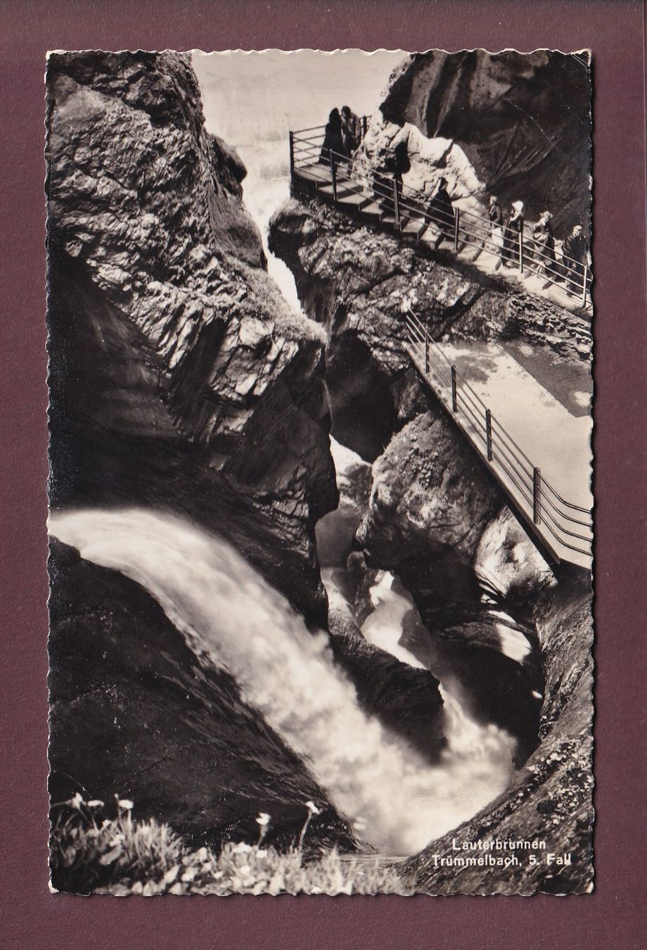 Ansichtskarten: Lauterbrunnen - TRÜMMELBACH - 5. Fall - 1939 – Gebraucht aus Pully von nicecards