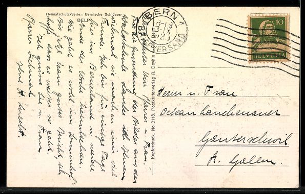 Cartoline postali: AK Belp, Schloss und Teich – Usato da Berlin venduto da bartko-reher 1