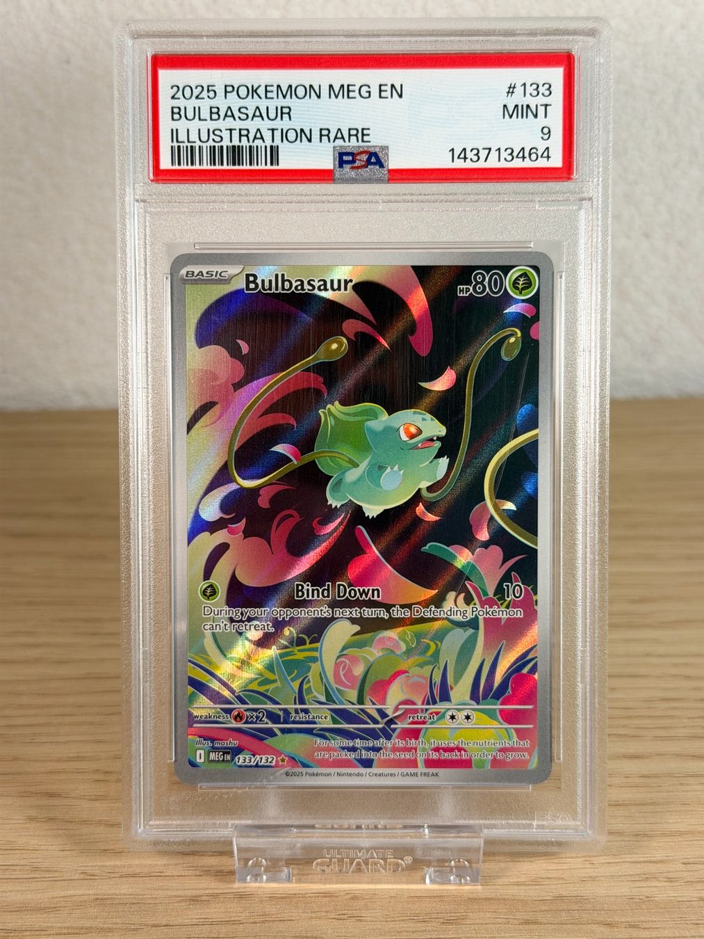 Pokémon Carte collezionabili: 2025 Pokémon Mega Evolution Bulbasaur 133/132 IR PSA 9 – Usato da Montagny-Yverdon venduto da FOR1_Cards