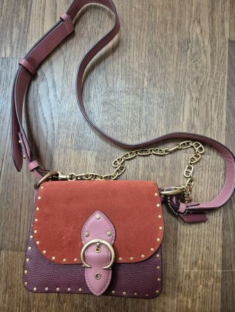 Colorful Coach leather crossbody bag like new