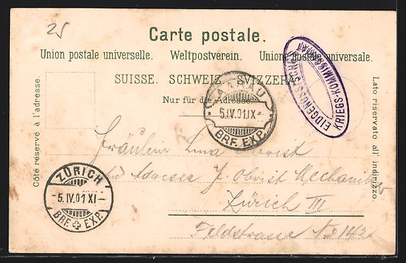 Foto, Lettere & Cartoline: Litho Soldat mit Tornister vor marschier – Usato da Berlin venduto da bartko-reher 1