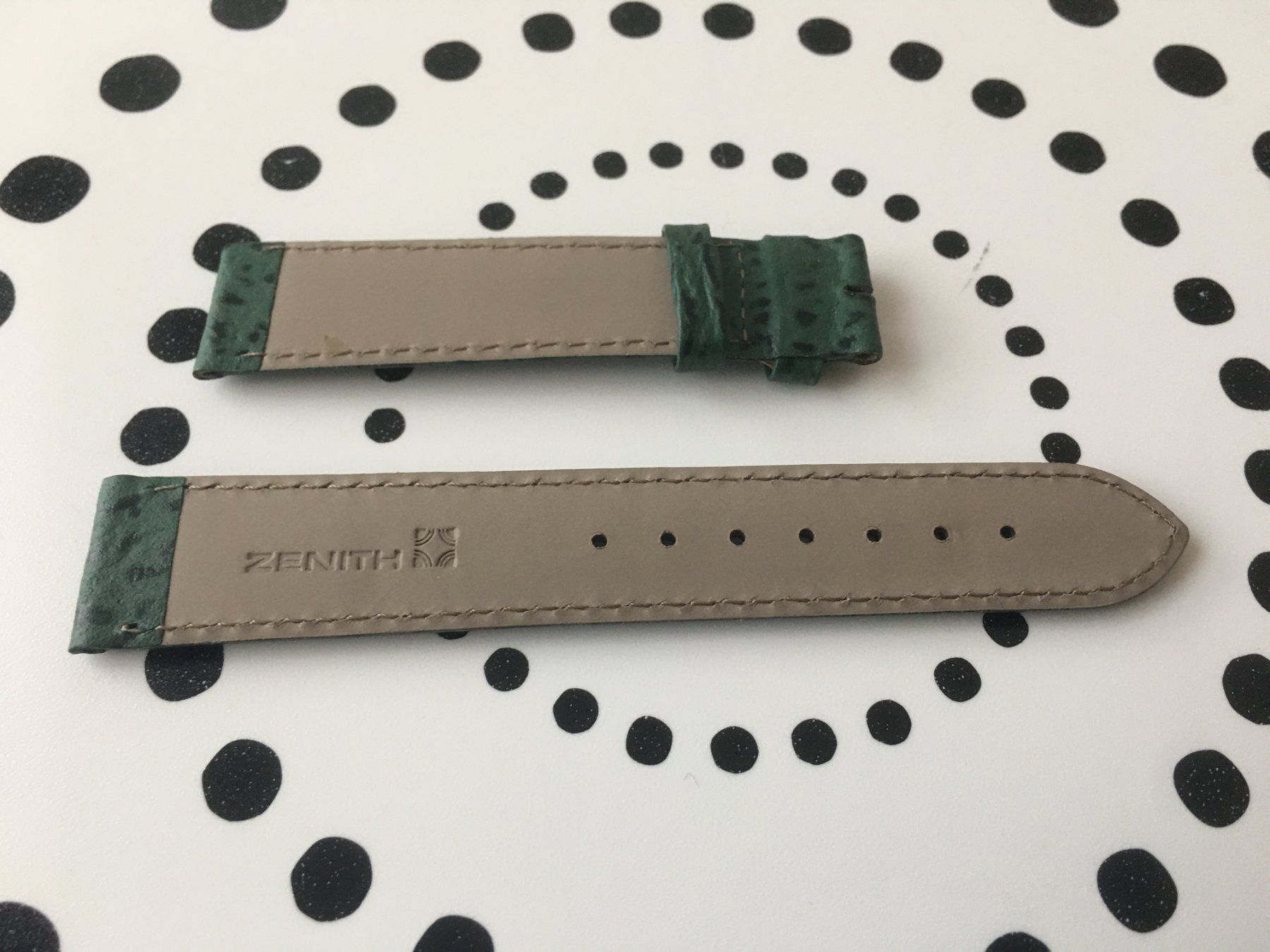 Bracciali & Braccialetti: ZENITH ORIGINAL - BRACELET CUIR - VERT - 18 MM - NEW !!! – Nuovo (secondo la descrizione) da Epalinges venduto da dream-watch 2