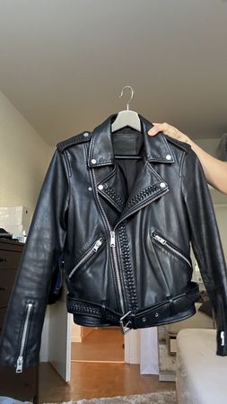 AllSaints Lederjacke Biker schwarz Grösse EU 38 neuwertig