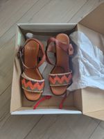Cognacfarbene Sandalen, Grösse 37, mit Absatz, Neu!
