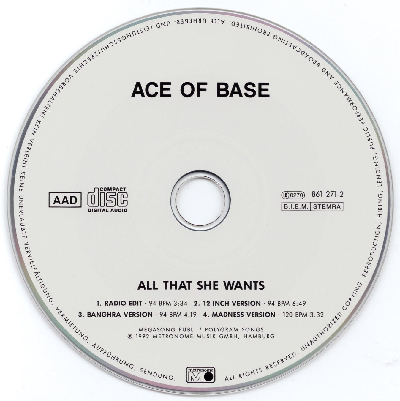 CD: Ace of Base - All That She Wants – Usato da Steinhausen venduto da rasuni 2