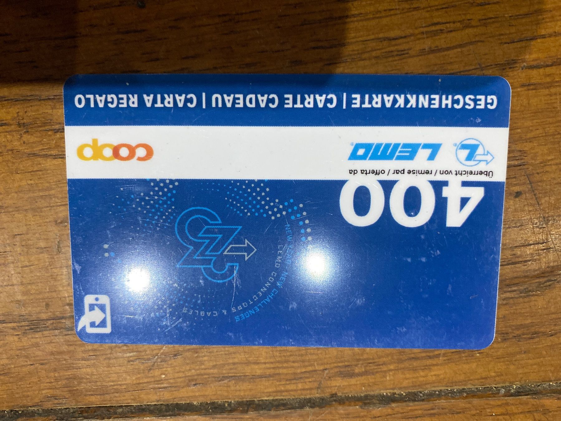 Karten: Carte cadeau coop 400chf édition privee Lemo collection – Gebraucht aus Lajoux JU von Briard0