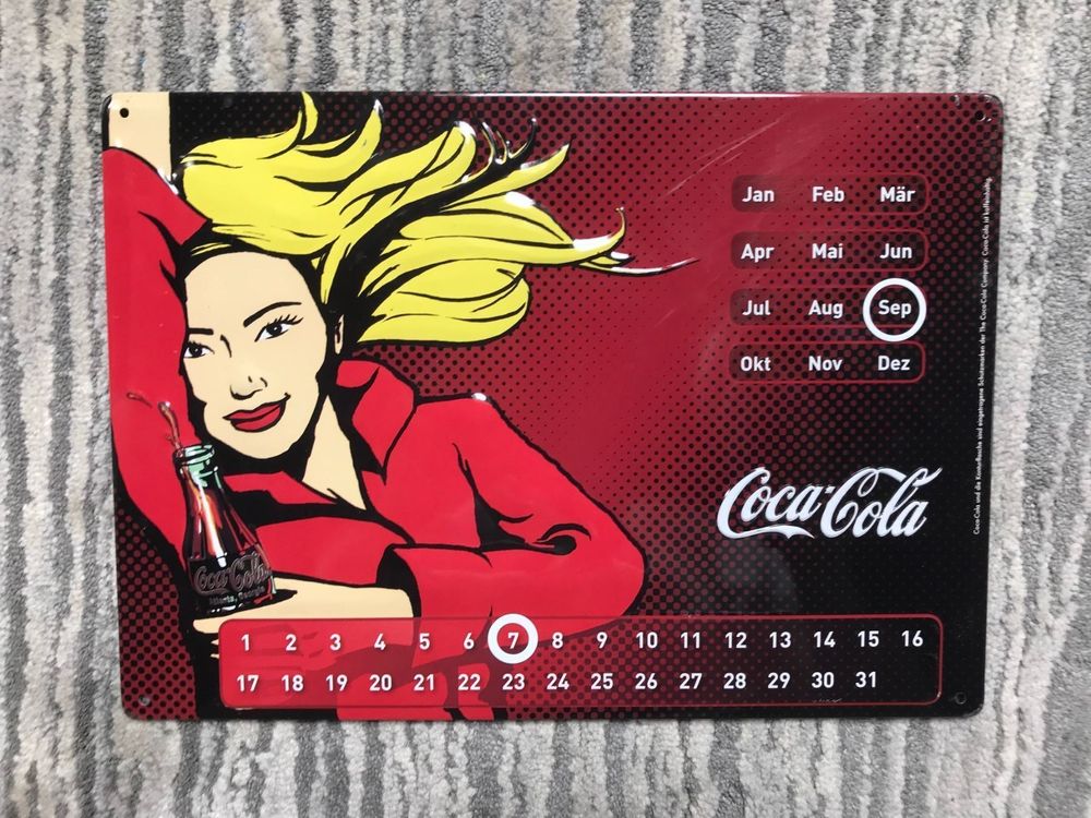 Coca Cola Blechschild Kalender  Kaufen auf Ricardo