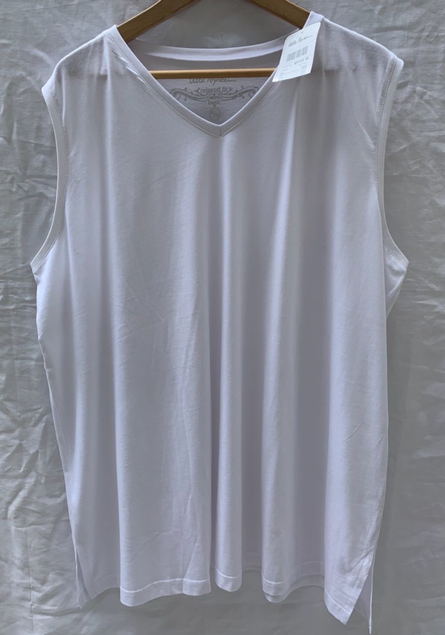 Ulla Popken T-shirt: Débardeur basic blanc relaxed fit ULLA POPKEN neuf t.54/56 – Nuovo e nell'imballaggio originale da Martigny venduto da only__you